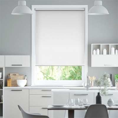 Titan Snow White Blockout Roller Blind